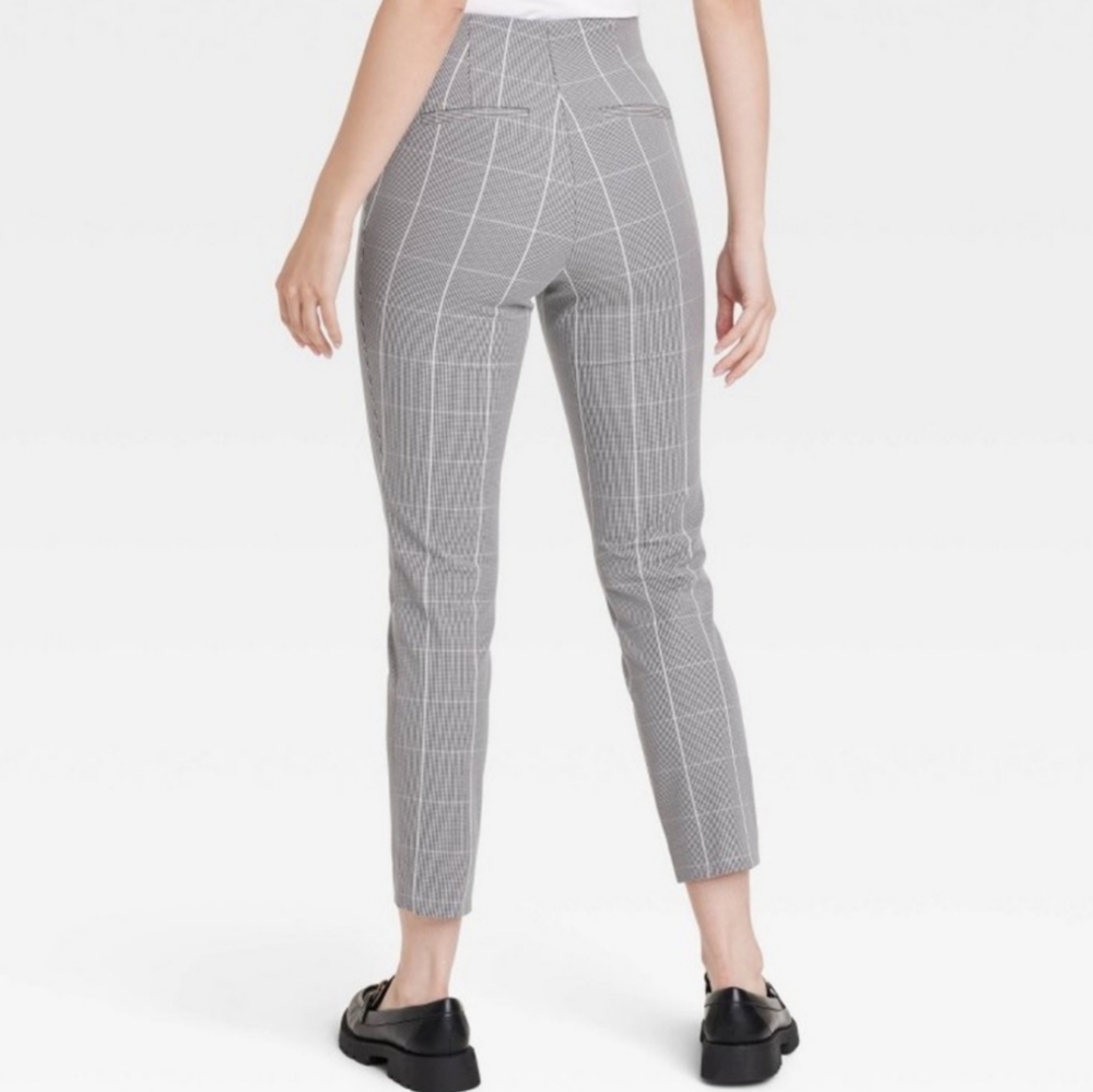 NWT A New Day Plaid Skinny Ankle Pants Women's 6 Gray Office Career Retro Y2K - Picture 6 of 12